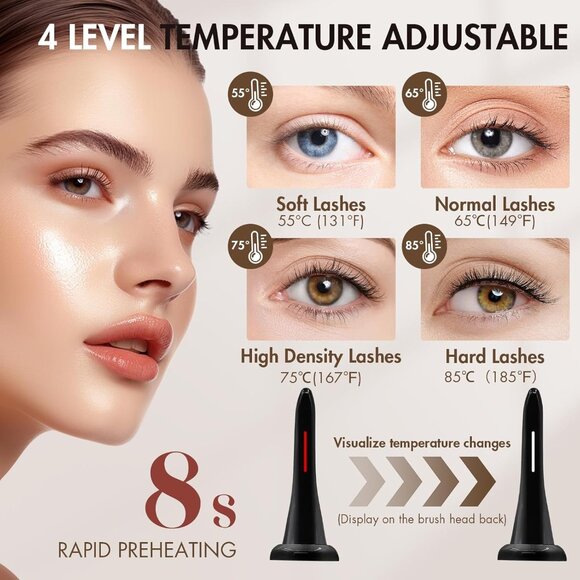 Quick Heated Mini Electric Eyelash Curler Heated With Clamp(1 Set) - Picture 3 of 13